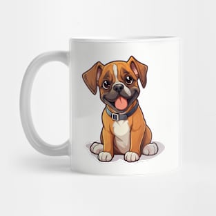 Cartoon Cute Kawaii Boxer Dog Mug